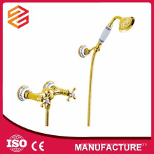 gold plated bathroom faucet bath wall mounted shower faucet set